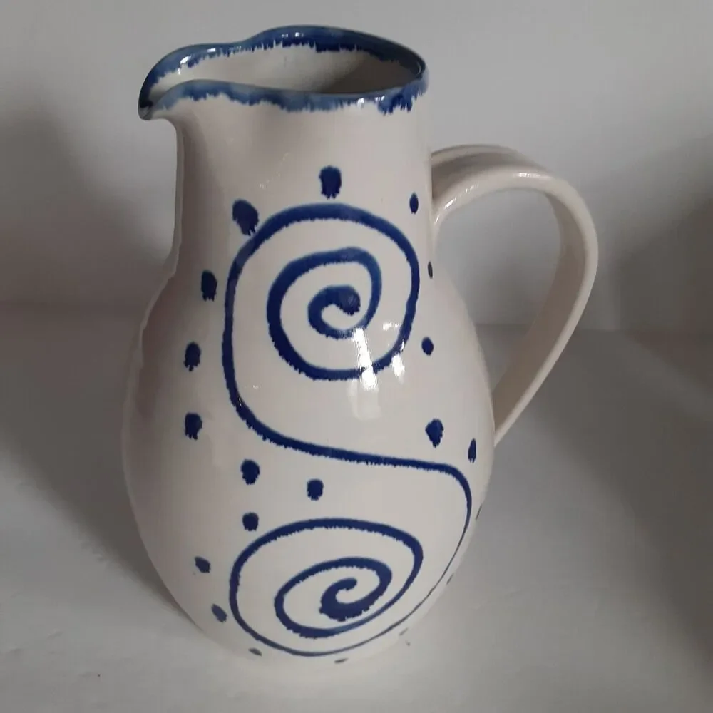 Artist Signed Stoneware Pitcher Decor/Practical